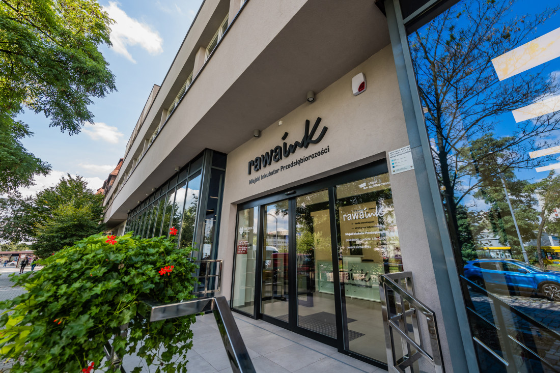 widok budynku Rawa.ink w centrum Katowic